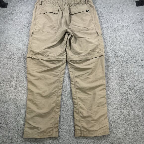 S North Face Pants Men Large Khaki Convertible Zip Off Nylon Hiking Outdoor Carg - Picture 8 of 13
